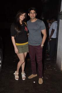 Hussain with wife Tina at the Screening of Lai Bhari