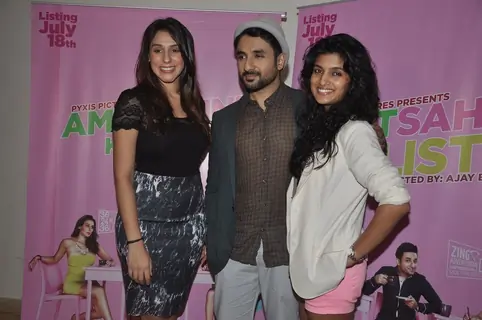 Vir Das along with Vega Tamotia and Anindita Naiyar at the Promotions of Amit Sahni Ki List