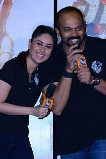 Kareena Kapoor and Rohit Shetty share a laugh