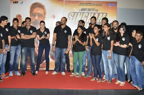 The cast and crew of Singham Returns at Trailor Launch