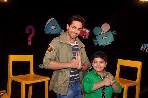 Ayushmann Khurrana and Sadhil Kapoor do a Kung Fu salute on Captain Tiao