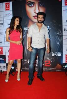 Surveen Chawla and Jay Bhanushali at the Promotions of Hate Story 2