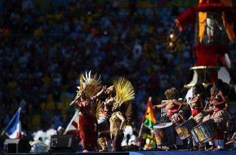 Shakira performing at The FIFA Finale