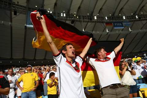 Fans cheering at the FIFA Finale