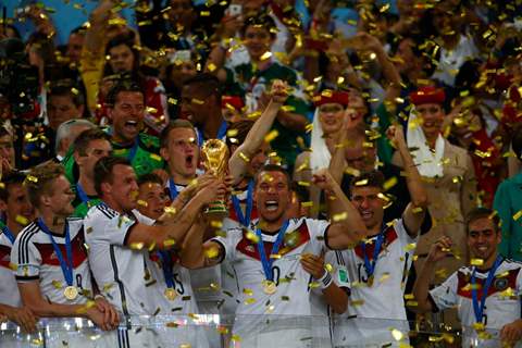 Germany players celebrating their Victory