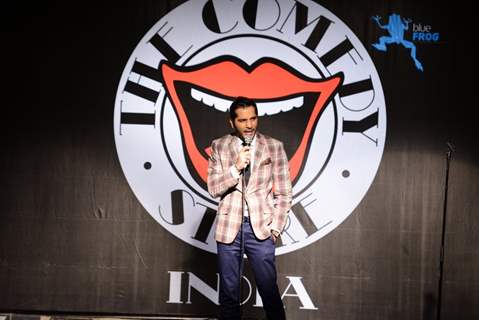 Nitin Mirani at his live act at Comedy Store