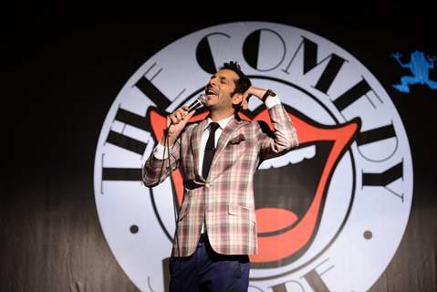 Nitin Mirani performing his live act at Comedy Store