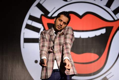 Nitin Mirani performs his live act at Comedy Store