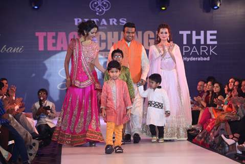 Dia Mirza walk the ramp with little boys