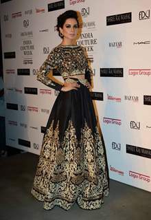 Kangana Ranaut was seen in an Anju Modi outfit at the Indian Couture Week - Day 2
