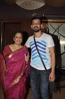 Bejoy Nambiar with Mom at the Premier of Pizza 3D