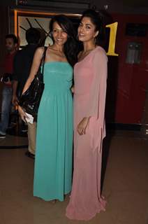 Dipannita Sharma poses with Parvathy Omanakuttan at the Premier of Pizza 3D