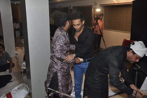 Sharib greets Rahul Vaidya at the Iftaar party and Sufi Mehfil