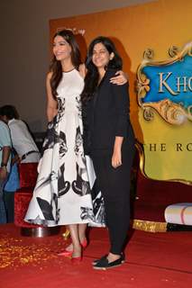 Sonam and Rhea Kapoor at the Trailer Launch of Khoobsurat