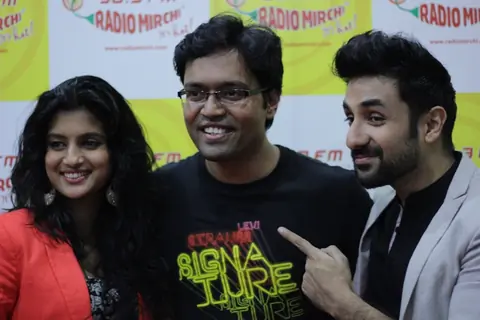 Vir Das and Vega Tamotia at Radio Mirchi Studio for the Promotions of Amit Sahni Ki List