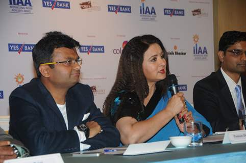 Poonam Dhillon addressing the audience at the International Indian Achiever's Award 2014