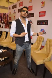 Mika Singh pose for the camera at DJ Dilbagh Singh's Album Launch