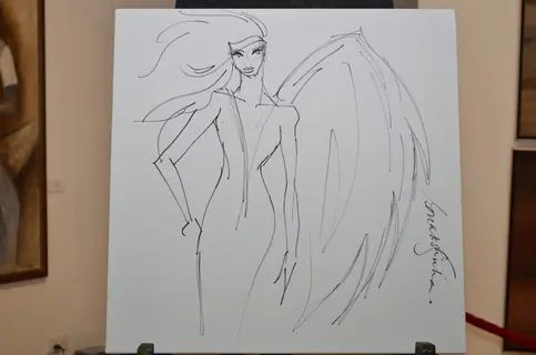 Sonakshi Sinha's sketch at Jehangir Art Gallery