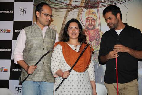 Deepti Kakkar, Fahad Mustafa and Vikramaditya Motwane at the Trailer Launch of the Katiyabaaz