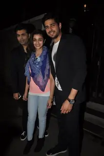 Karan, Alia and Sidharth snapped at Lido Post Dinner