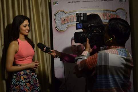 Tammanah addresses media for her upcoming movie Its's Entertainment