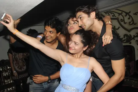 Ankita Lokhande takes on the camera to click a selfie with friends