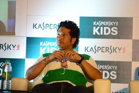 Sachin Tendulkar was spotted at the Launch of Kaspersky Kids Awareness Program