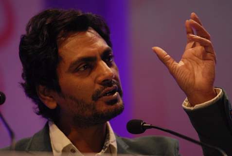 Nawazuddin Siddiqui was seen addressing the audience at the Breast Cancer Awareness Seminar