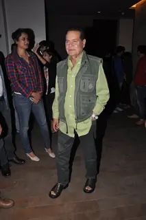Salim Khan poses for the media at Lightbox