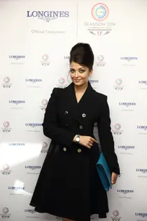 Aishwarya Rai Bachchan poses for the media at the Opening Ceremony of Glasgow 2014