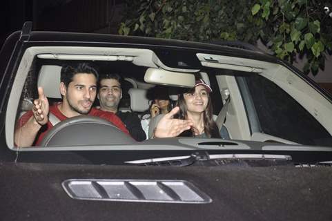 Sidharth, Alia and Karan Johar snapped at Yash Raj Studio