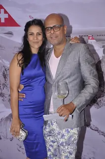 Narendra Kumar with a friend at the Launch of his Swiss Calendar