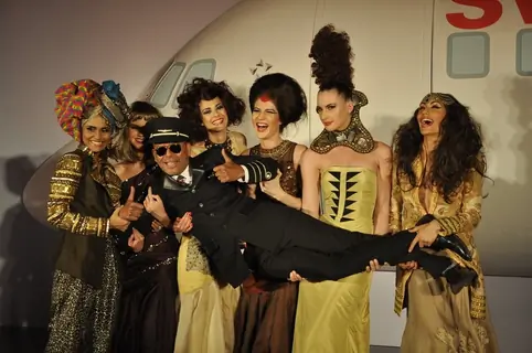 Narendra Kumar poses at the Launch of his Swiss Calendar