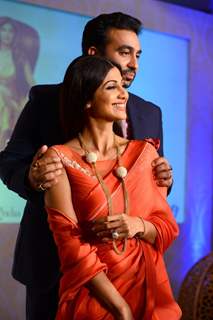 Shilpa Shetty and Raj Kundra give a lovely pose at the Launch of Goa Wedding Fest
