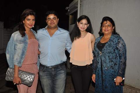 Priyanka Chopra with her family at Sanjay Leela Bhansali's party for Mary Kom completion