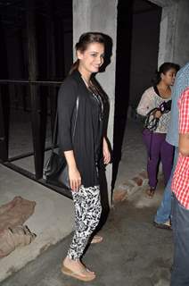 Dia mirza was snapped at LightBox, for a Movie Screening