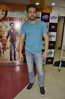 Emraan Hashmi poses for the media at the Radio premier of 'Raja Natwarlal' on Radio City 91.1FM