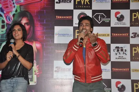 Richa and Nikhil interacts with the audience at the Trailer Launch of Tamanchey