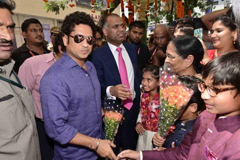 Sachin Tendulkar felicitated at the Inauguration PVP Mall