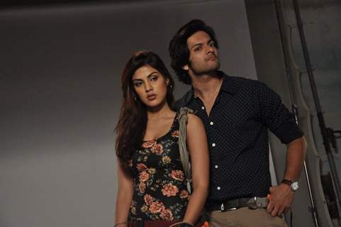 Rhea Chakraborty and Ali Fazal at the 'Sonali Cable' Poster Shoot