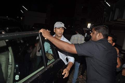 Akshay Kumar was spotted getting inside his car at PVR