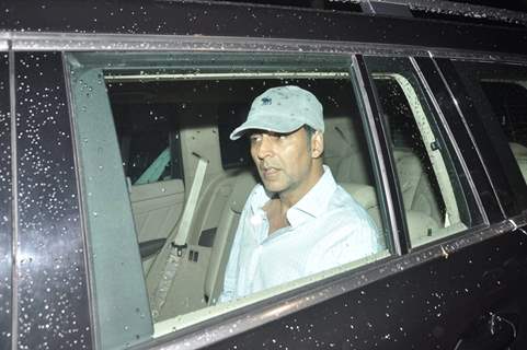 Akshay Kumar was snapped in his car at PVR