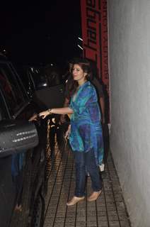 Twinkle Khanna was snapped getting in her car at PVR