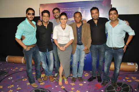 Cast and Crew at the First Look Launch of Baji