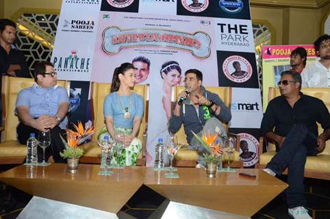 Akshay Kumar was seen interacting with the audience at the Promotion of Entertainment in South India