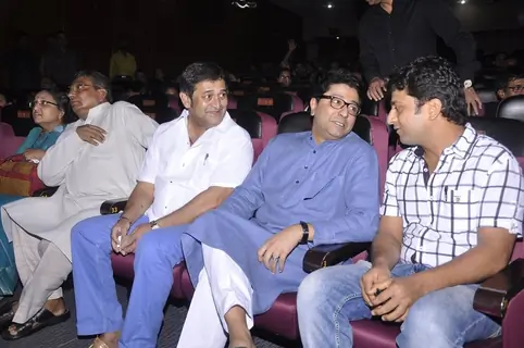 Mahesh Manjrekar was spotted along with Raj Thackeray at Celebration of 100 Shows of Gholat Ghgol