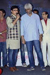 Sachin Pilgaonkar addresses Vikram Bhatt at the Launch of the Movie Pyar Wali Love Story