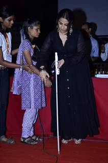 Vidya Balan was seen giving a Smartcane Device to a Visually Impaired girl