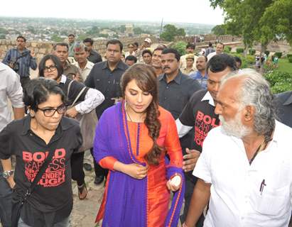 Rani Mukherjee was spotted at the Promotions of Mardaani in Jhansi