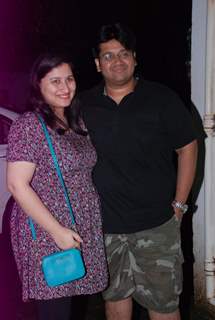 Tushar Hiranandani with wife at the Special screening of Entertainment